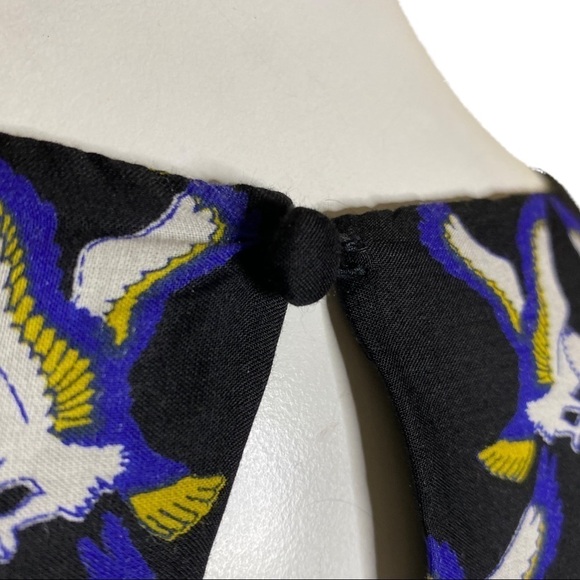 Eleven Paris Dress Teagle Bird Print With Cut Out Back ASOS M Size 8 US - Picture 8 of 16